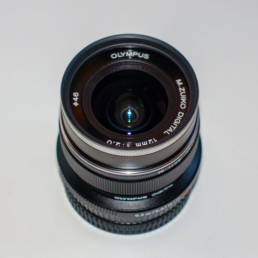 美品】OLYMPUS M.ZUIKO DIGITAL ED 12mm F2.0 レンズ(単焦点)