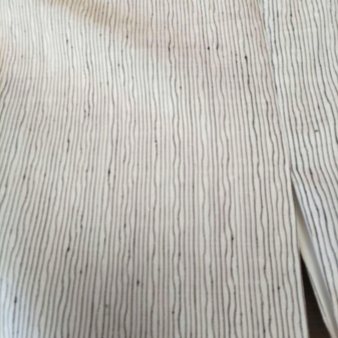 よろけ縞紬着物 手引き真綿紬目立った傷や汚れなし