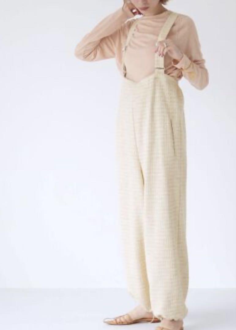 SLOBE citron.TWEED ジョガーサロペット ツイード イエナ