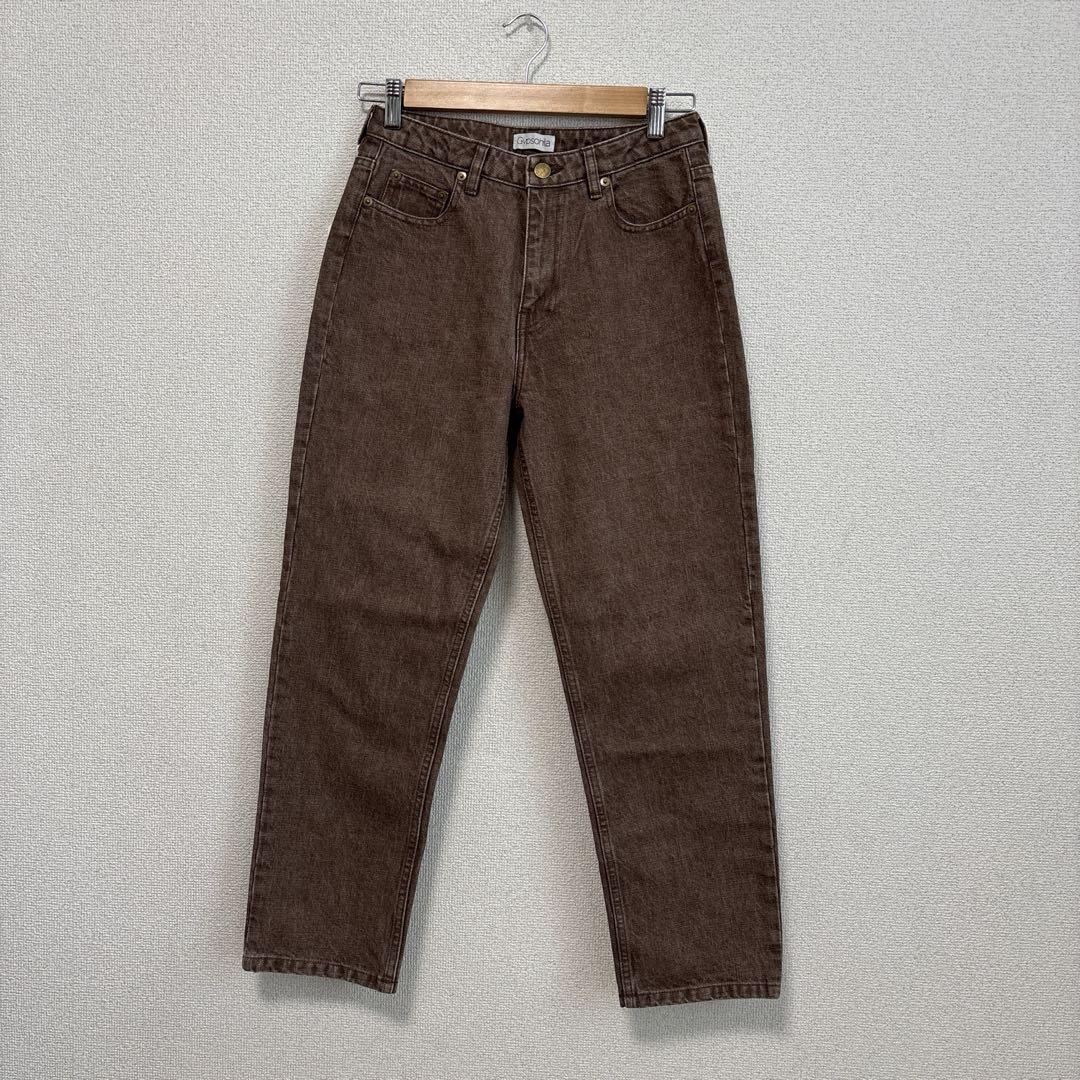 High Waist Straight Denim Brown サイズ27