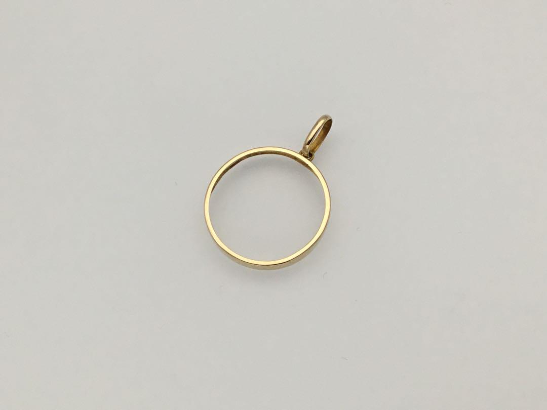 純金金貨用K18コイン枠　中古品（メイプルコイン1/4用）