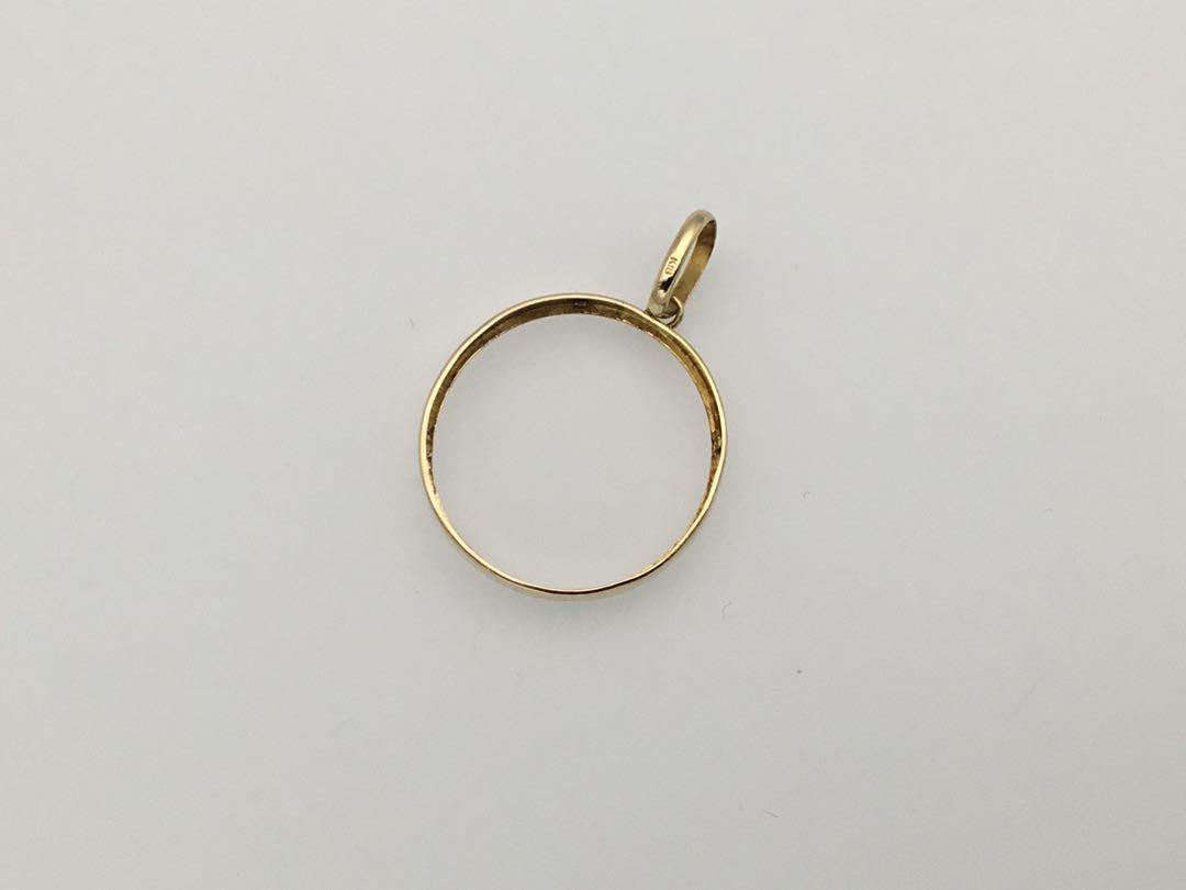 純金金貨用K18コイン枠　中古品（メイプルコイン1/4用）