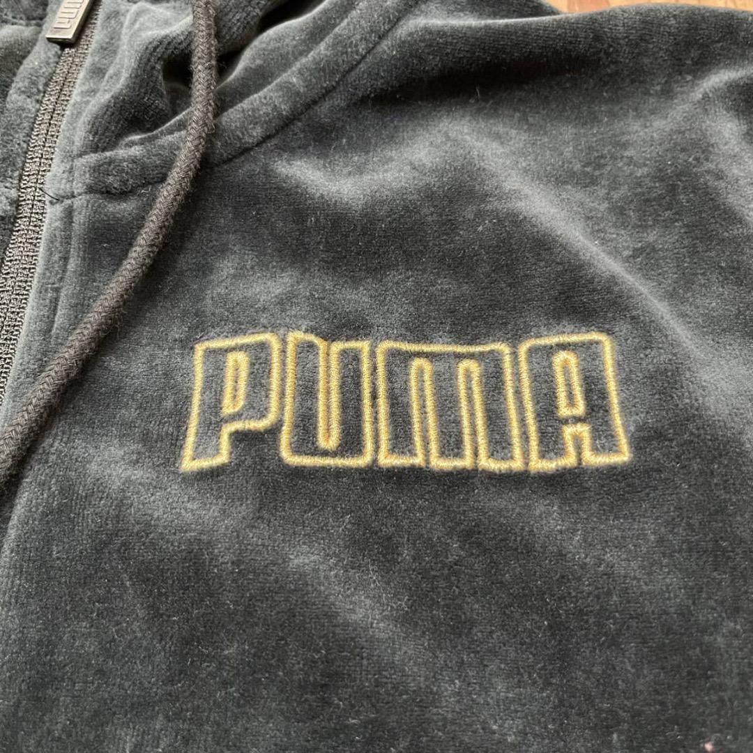 驚きの値段で PUMA ベロアジャケット ジップアップパーカー 刺繍ロゴ トラック トップス