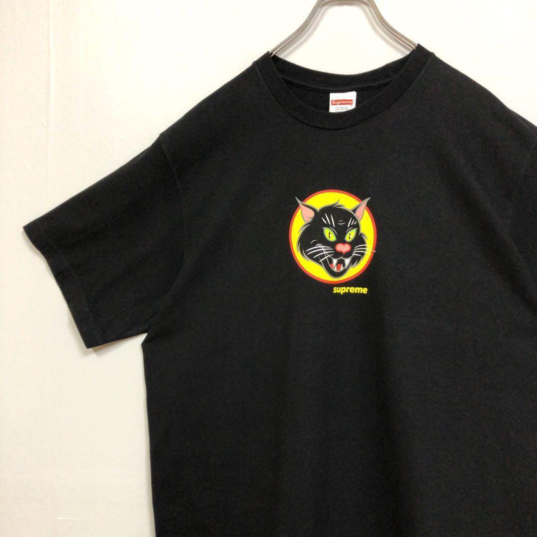【希少デザイン】シュプリーム Tシャツ キャット 猫 センタープリント