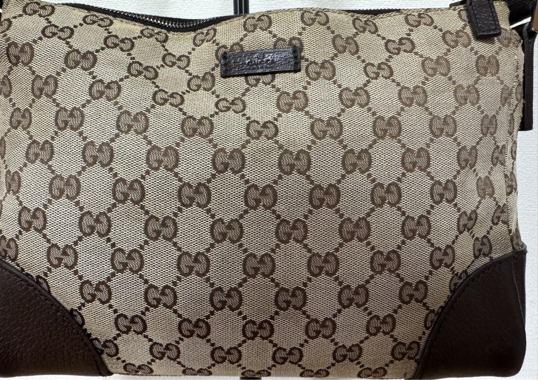 GUCCI GGパターン ショルダーバッグ ベージュ/ブラウン キャンバス