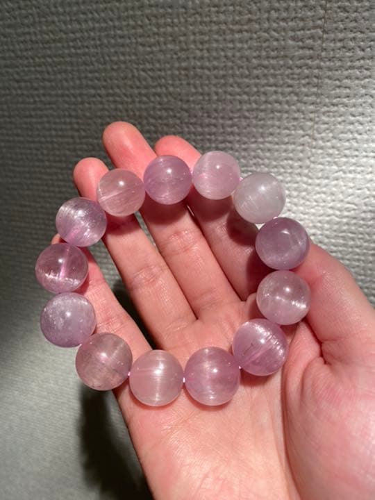 動作確認 キャッツアイ クンツァイト ブレスレット ミルキーカラー 【WSO4866959261】(13260円)