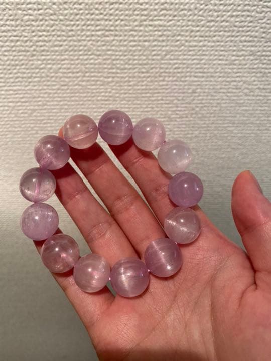 動作確認 キャッツアイ クンツァイト ブレスレット ミルキーカラー 【WSO4866959261】(13260円)