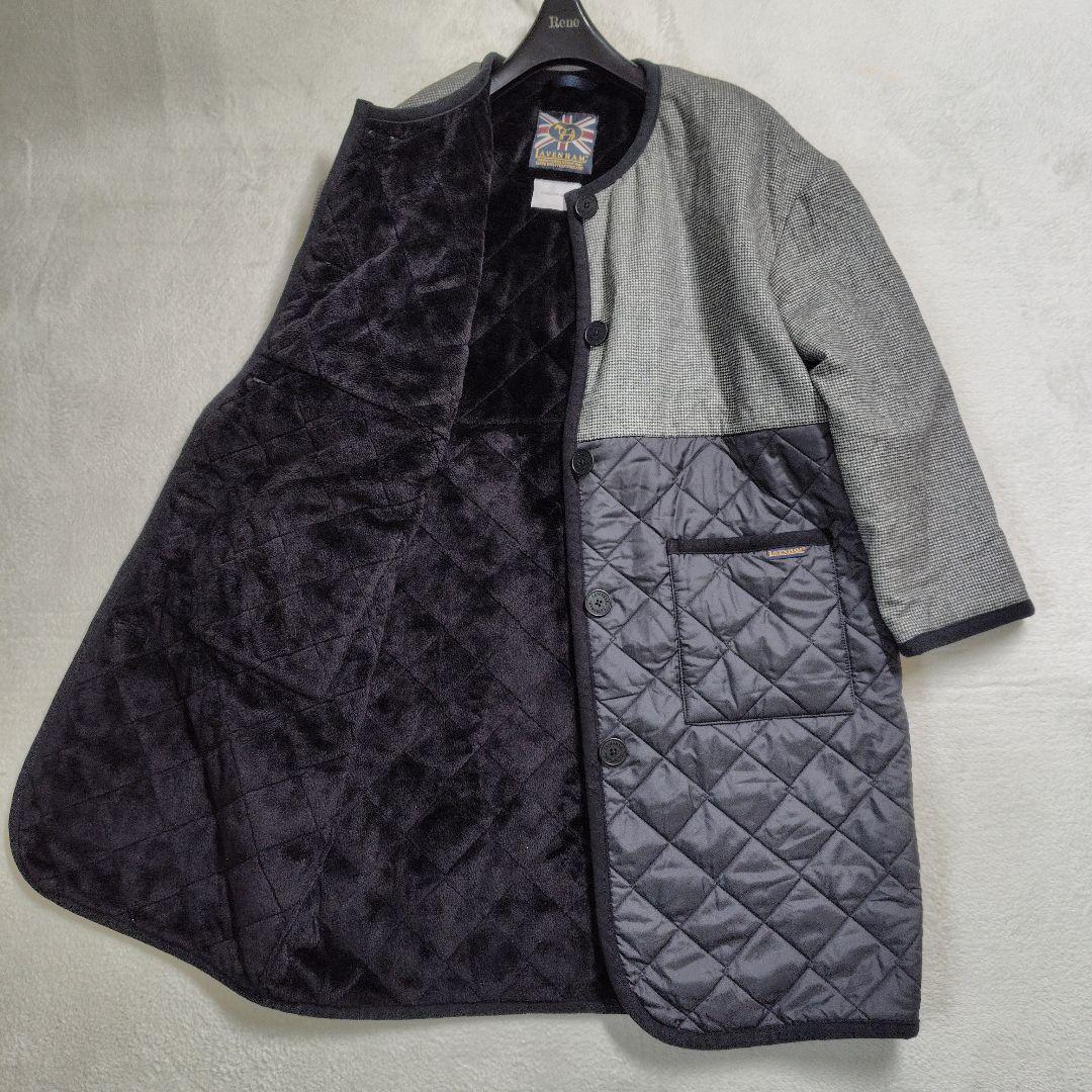 ラベンハム キルティングコート 切り替え 千鳥柄 裏起毛 MM・LAVENHAM