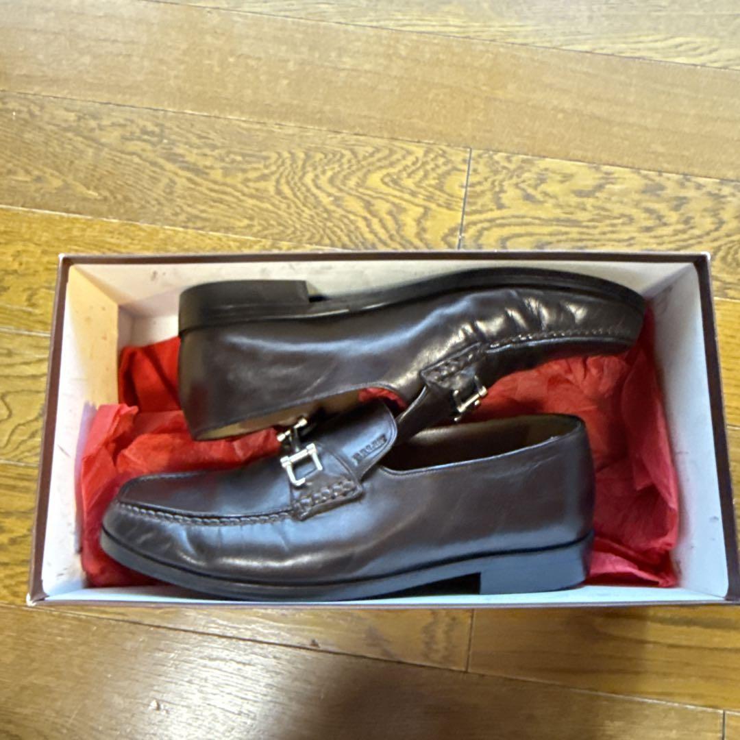 BALLY黒 レザー ビットローファー