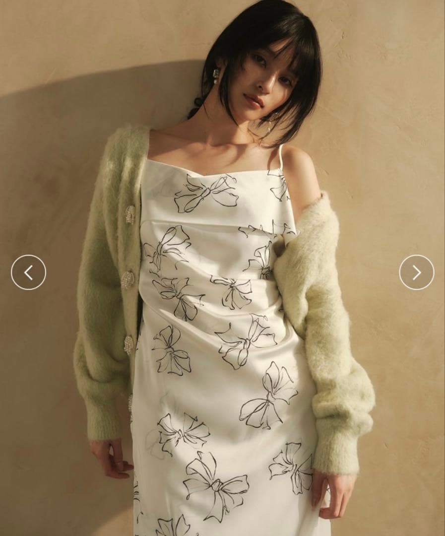 ドレープサテンキャミソールワンピース フレイアイディーS FRAY I.D