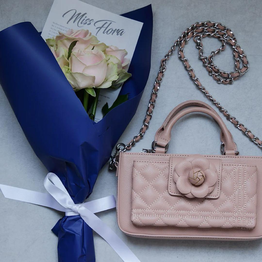 Riu Rose phone bag ピンクバッグ