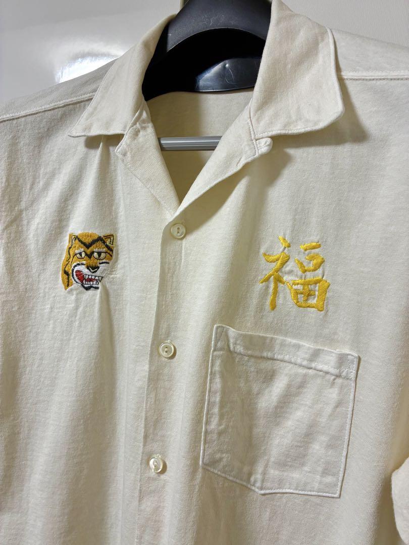 【極美品】GOOD ON 虎・福刺繍 半袖オープンカラーシャツ 和柄 完売品 L