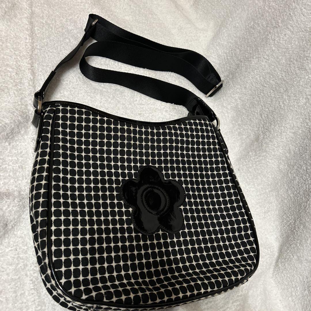 MARY QUANT 千鳥格子デイジーモチーフショルダーバッグ