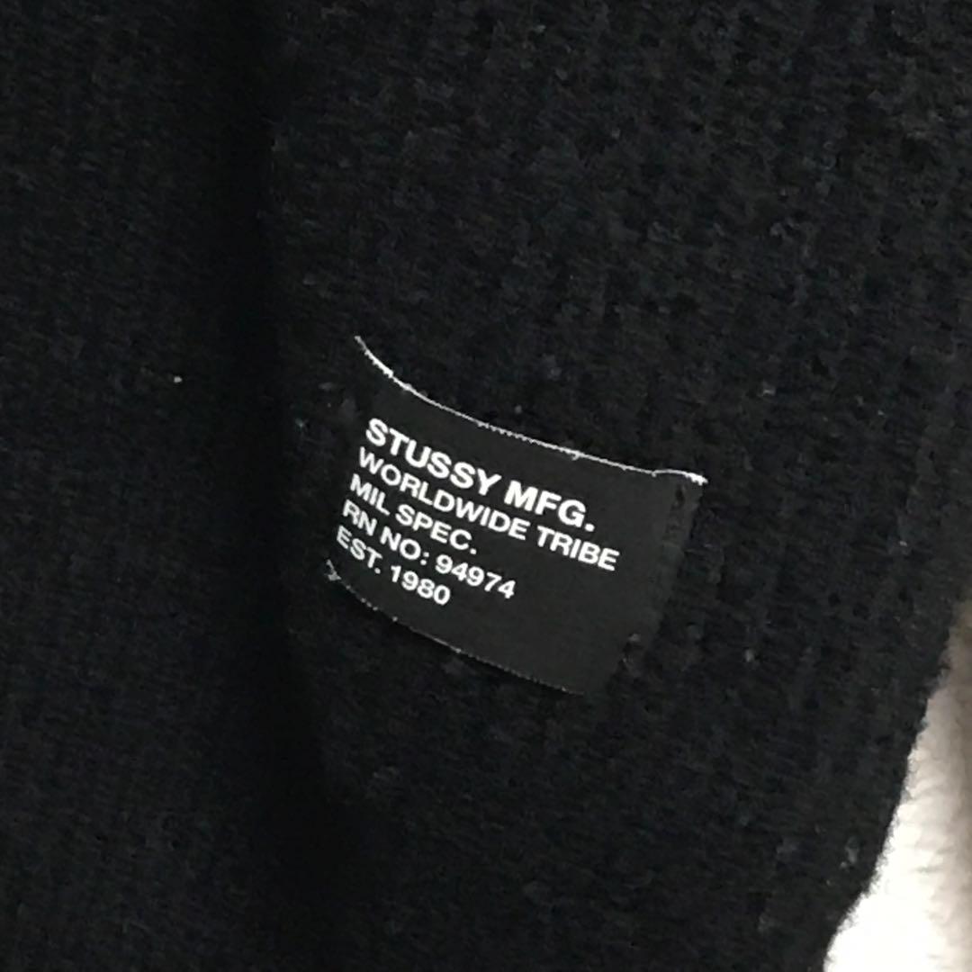 STUSSY ステューシー　ドライバーズニット　ウールジャケット　ワッペンロゴ