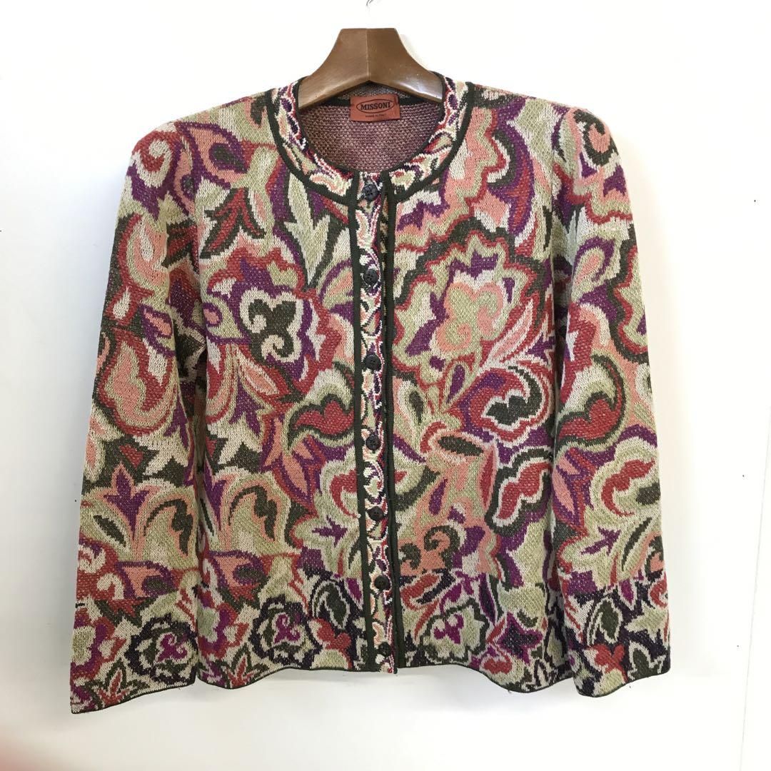 K八54◎MISSONI◎ミッソーニ◎ヴィンテージ◎カーディガン◎レディーストップス