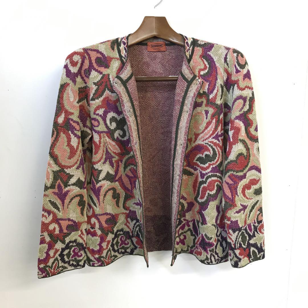 K八54◎MISSONI◎ミッソーニ◎ヴィンテージ◎カーディガン◎レディース