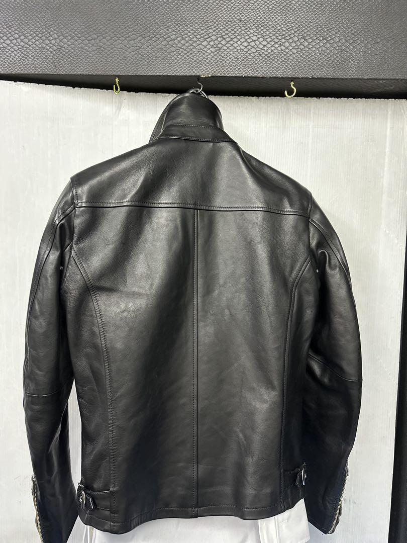 美品　TAKEO KIKUCHI(タケオキクチ)レザーシングルライダースJK