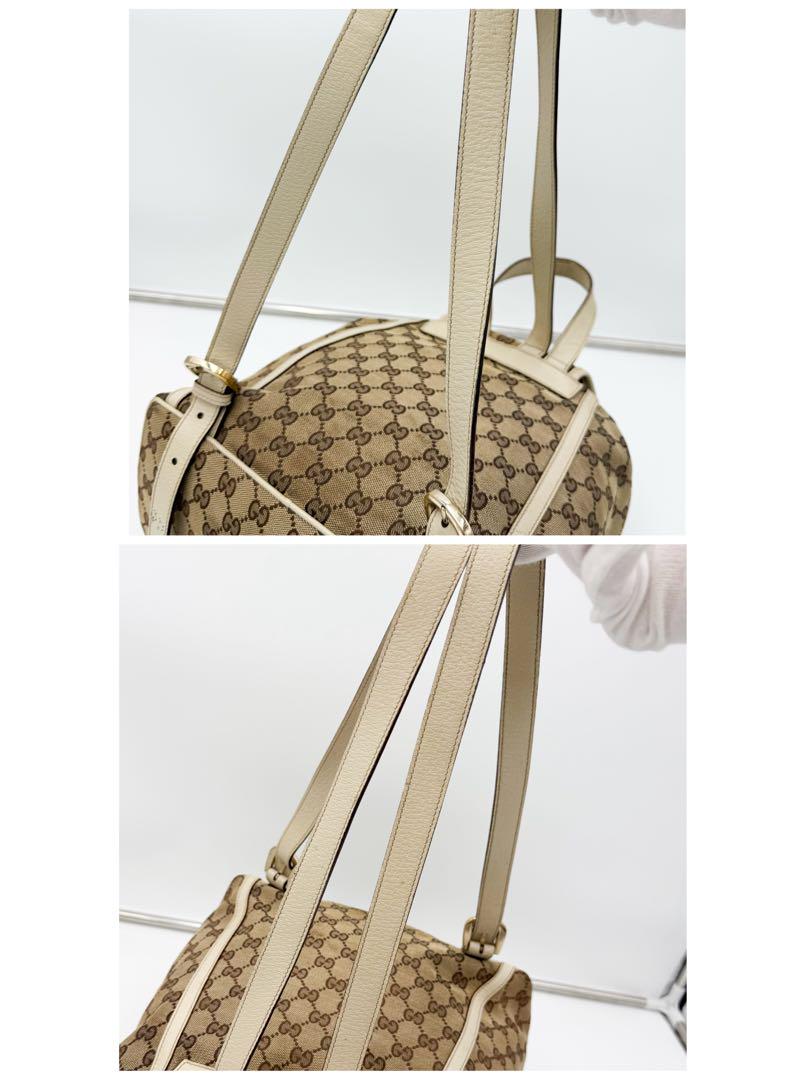 人気 GUCCI アビー GGキャンバス×レザー リュック 保存袋付き
