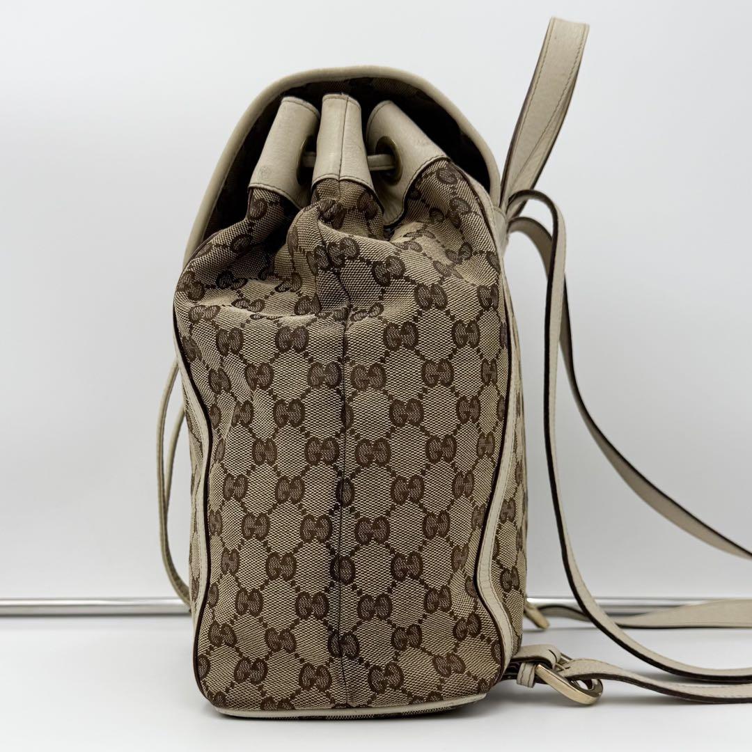人気 GUCCI アビー GGキャンバス×レザー リュック 保存袋付き