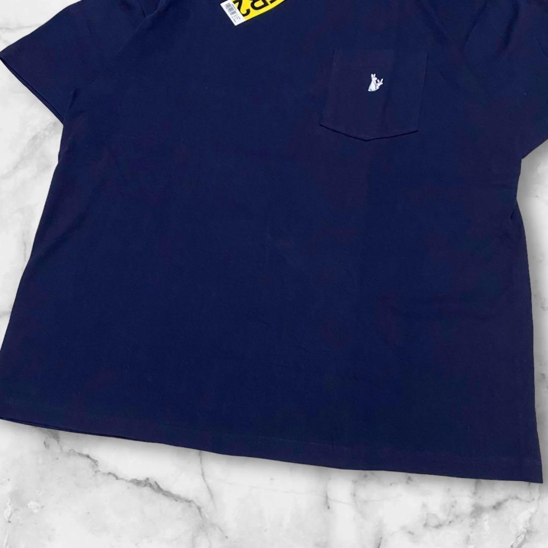 クールな価格でホットなピック 未使用品 FR2 Tシャツ カットソー コットン ロゴ ネイビー XL トップス