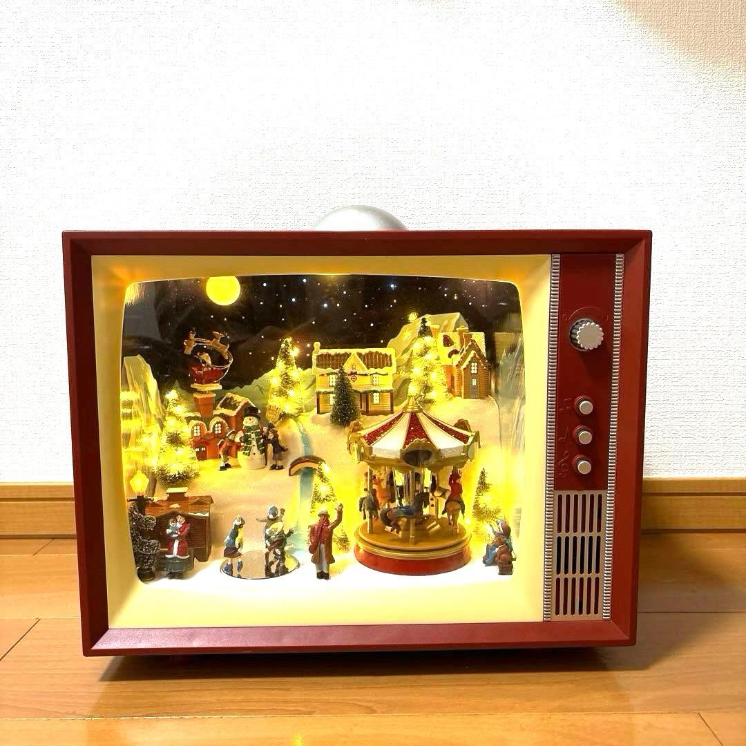 クリスマス レトロ TV ライト ミュージック付目立った傷や汚れなし
