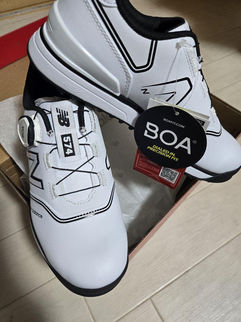 New Balance 574 ゴルフシューズ 女性用 ホワイト BOA