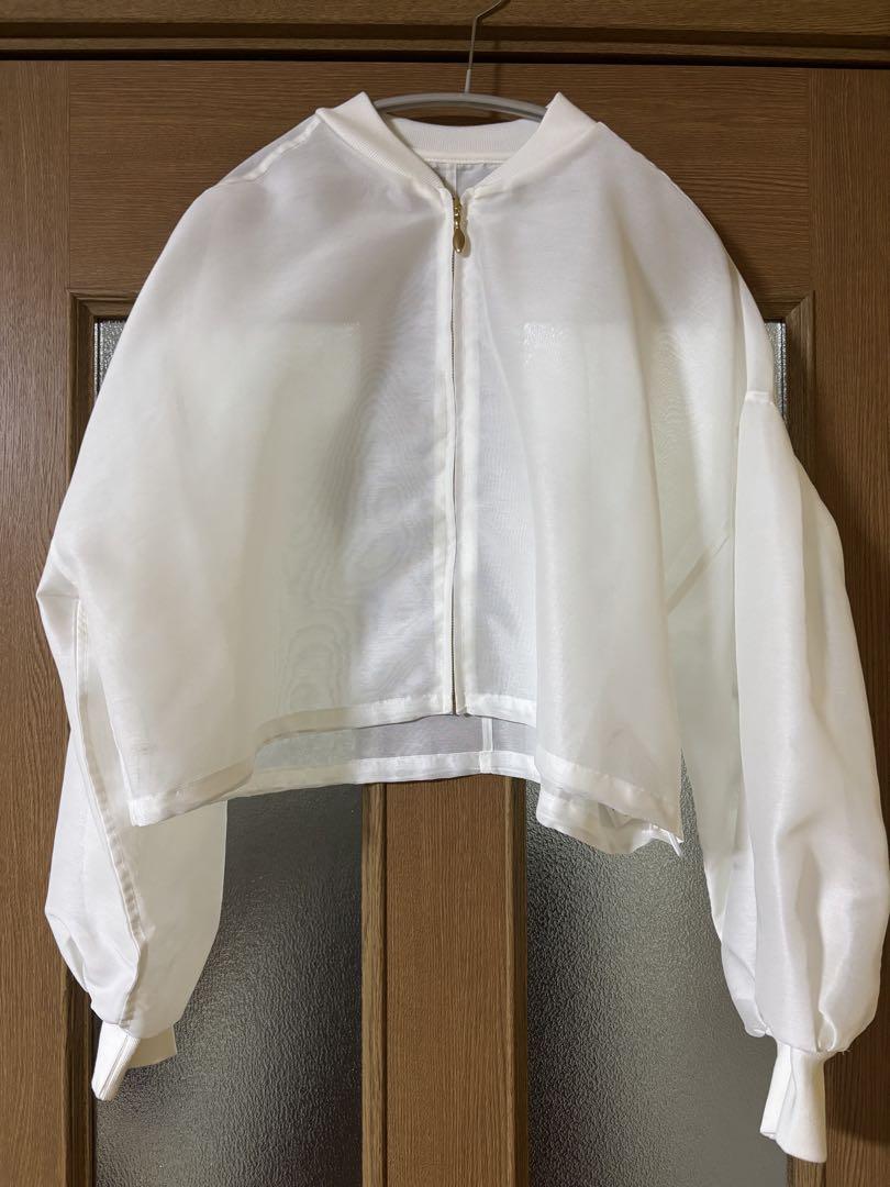 maison de dolce メゾンドドルチェ オーガンジーブルゾンwhite