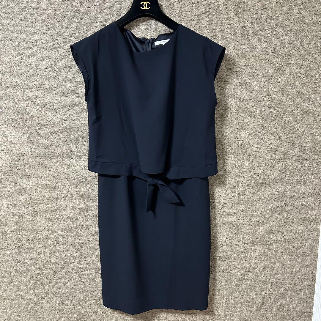 極美品【UNTITLED】22SS ワンピース L オケージョン リボン