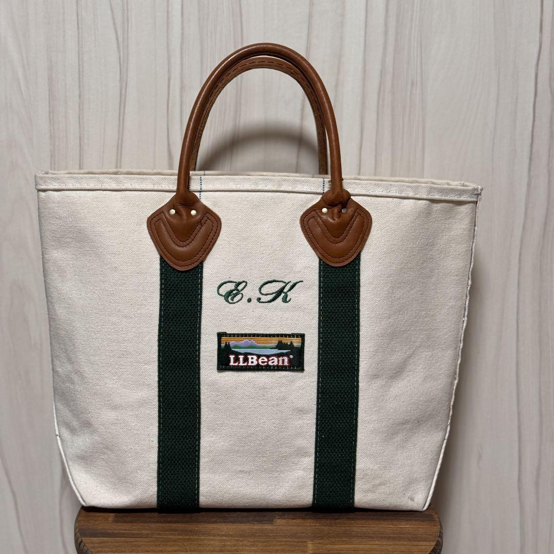 【美品】LLbean 80s ヴィンテージトートバッグ Vintage 80s Navy L.L.BEAN Canvas Tote (L)