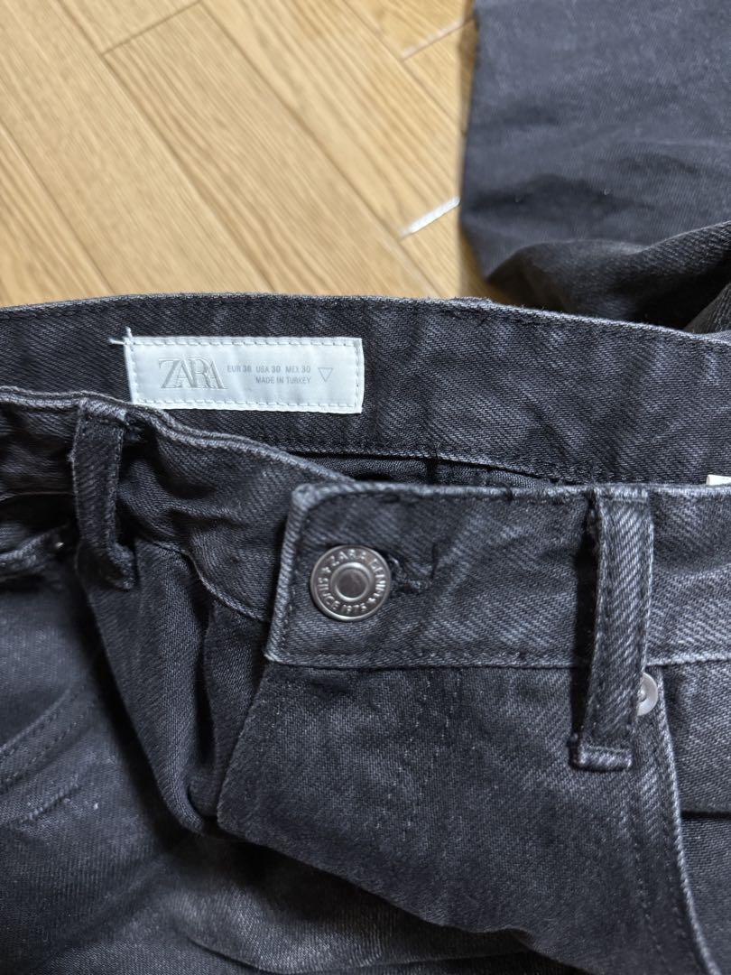ZARA エクストラバギーデニム ブラック EUR38 - メルカリ