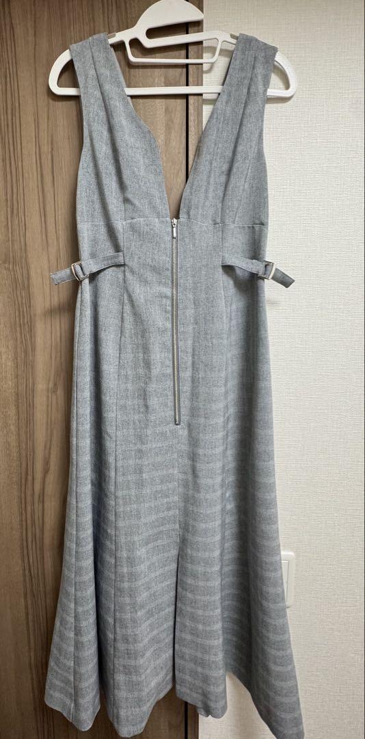 JILLbyJILLSTUART フロントジップロングジャンパースカート グレー