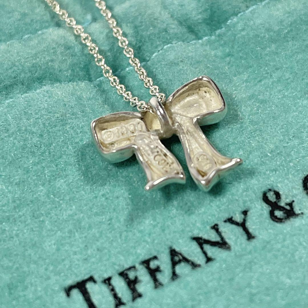 Tiffany リボン　クロス　ペンダント　シルバー　ネックレス　Ag925 TIFFANY&Co. ティファニー リボンネックレス シルバー AG925