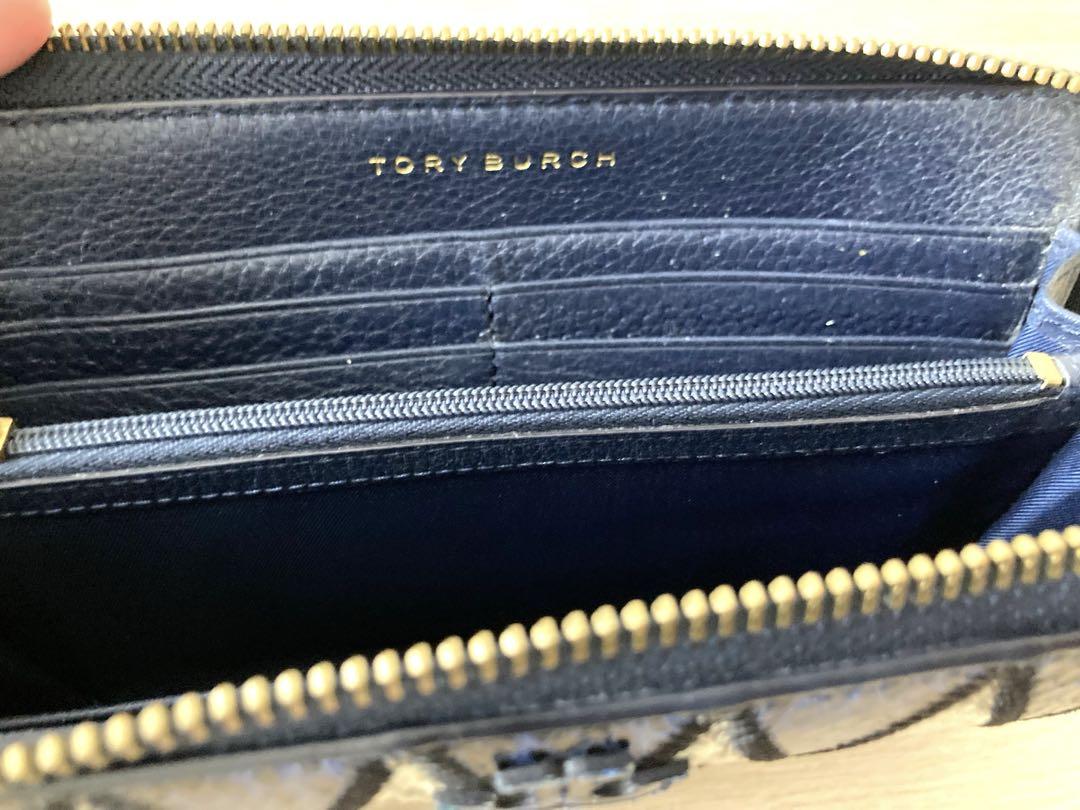 TORY BURCH（トリーバーチ）　パイソン蛇トリコロール柄　長財布