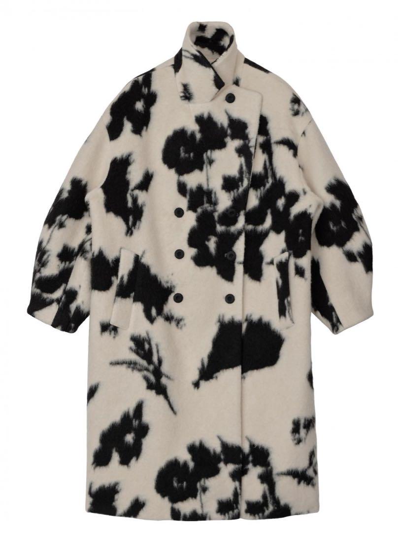 ジャケット・アウター AMERI UND SHADOW FLOWER WOOL COAT AmeriVINTAGE UND SHADOW FLOWER WOOL COAT