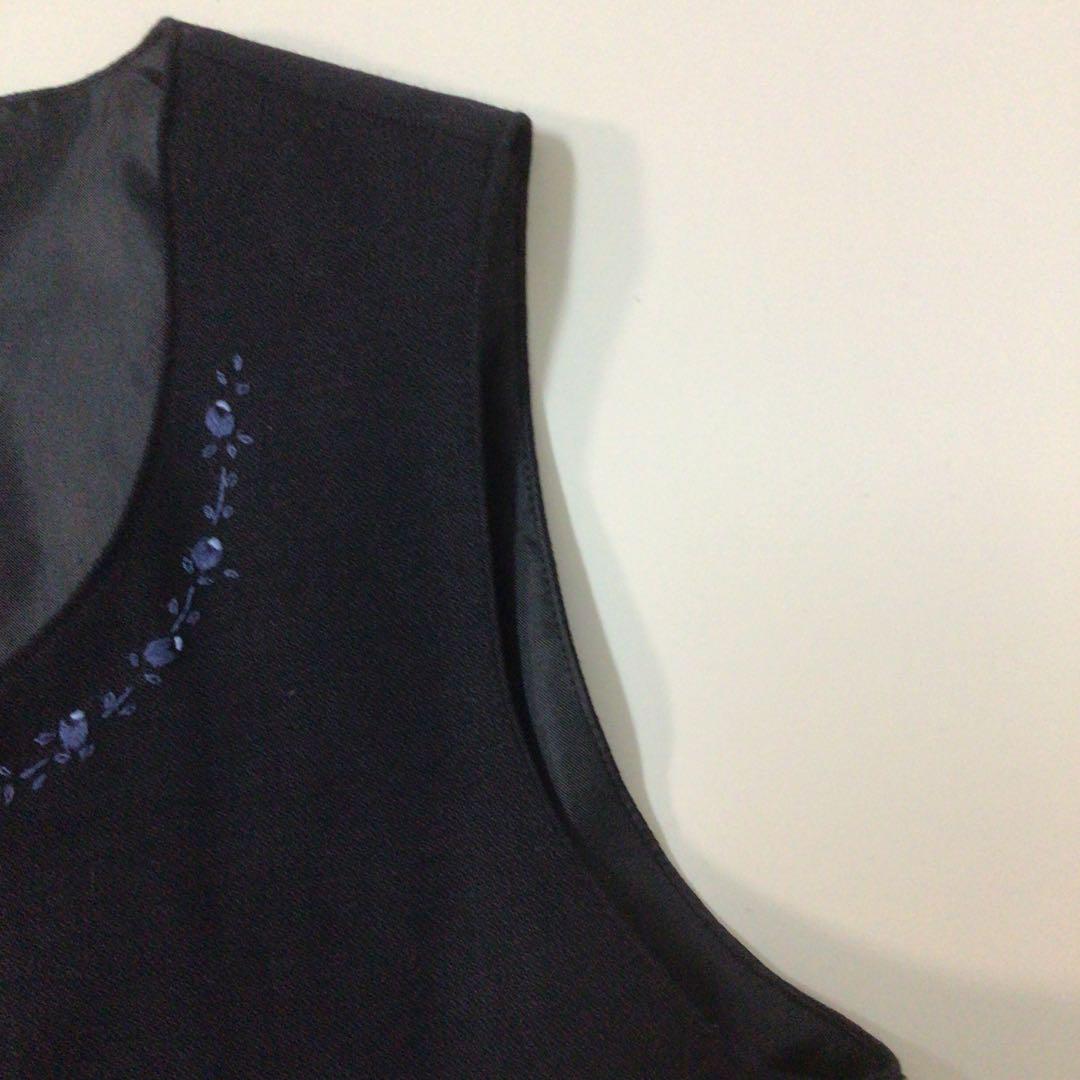ファミリア　大人気　フォーマルワンピース　清楚　上品　濃紺　刺繍　卒園式　120