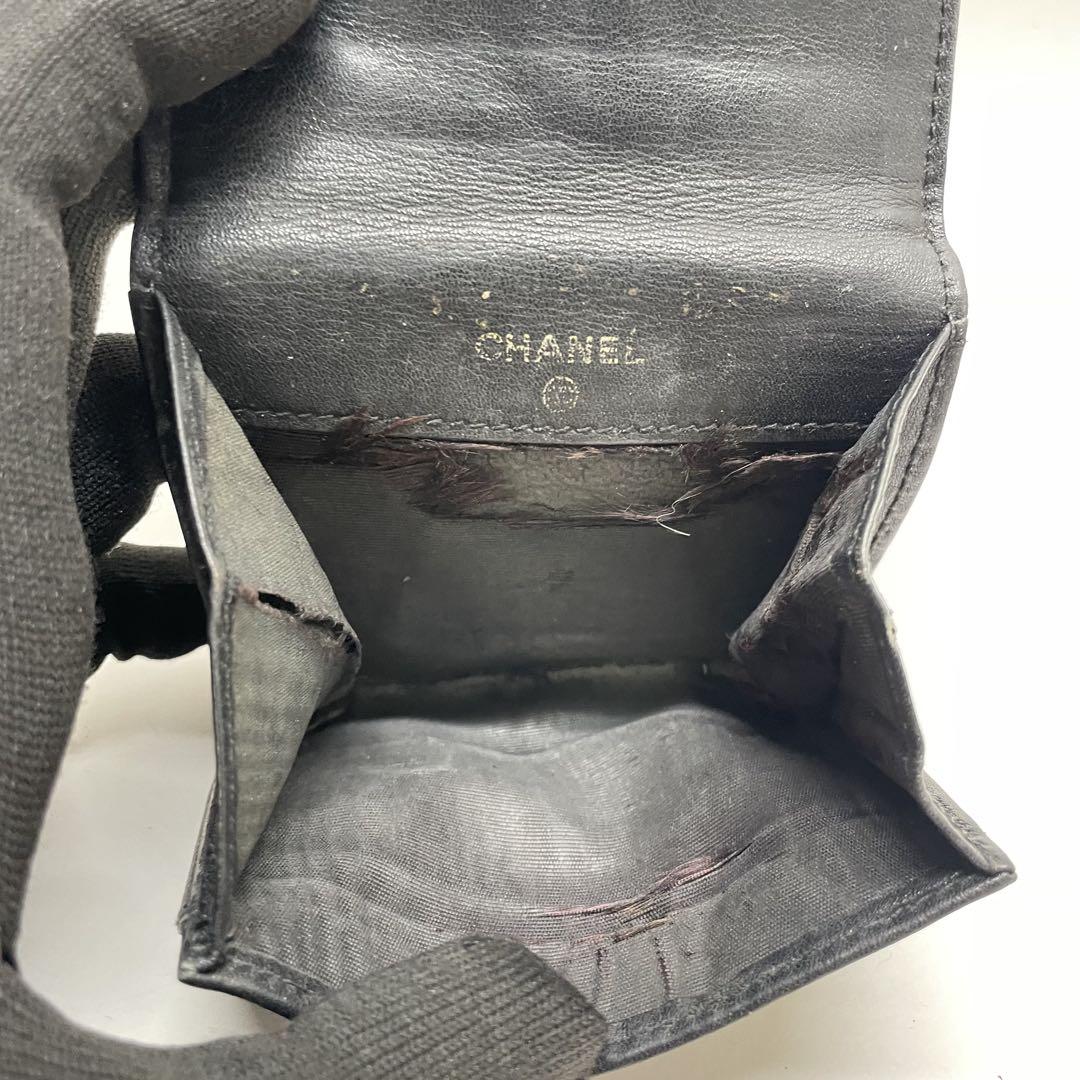 1633 CHANEL シャネル コインケース ブラック ココマーク