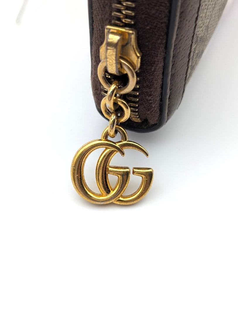GUCCI グッチ 長財布 オフィディア マーモント シェリーライン ジップ