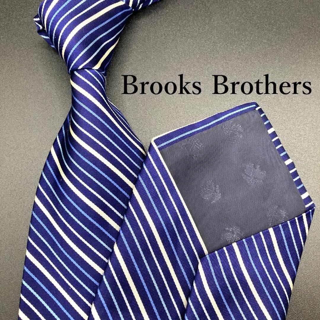 美品】Brooks Brothers ネクタイ レジメンタル 光沢感 リニューアル