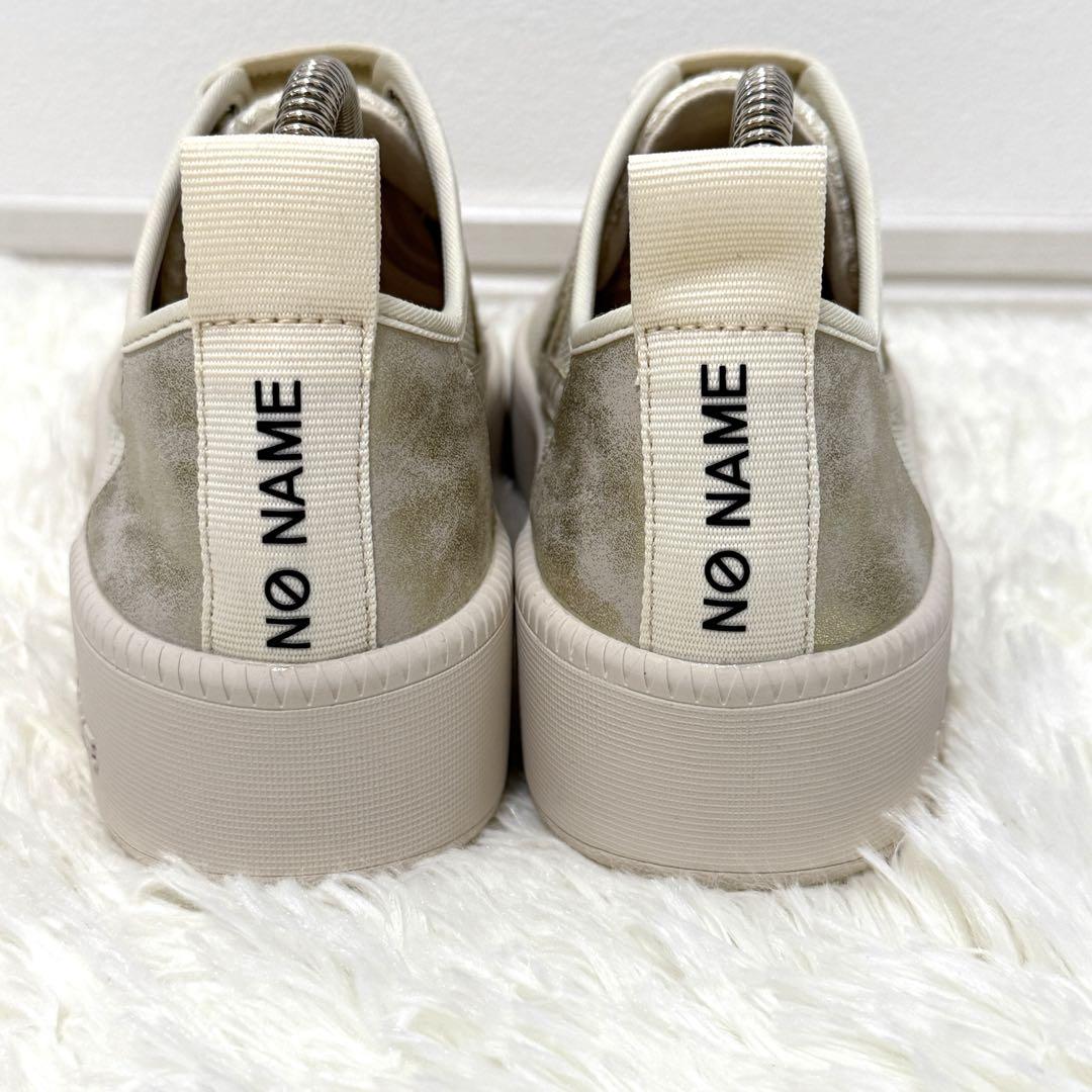 極美品】未使用級✨NO NAME ローカットスニーカー 22.5㎝ 厚底