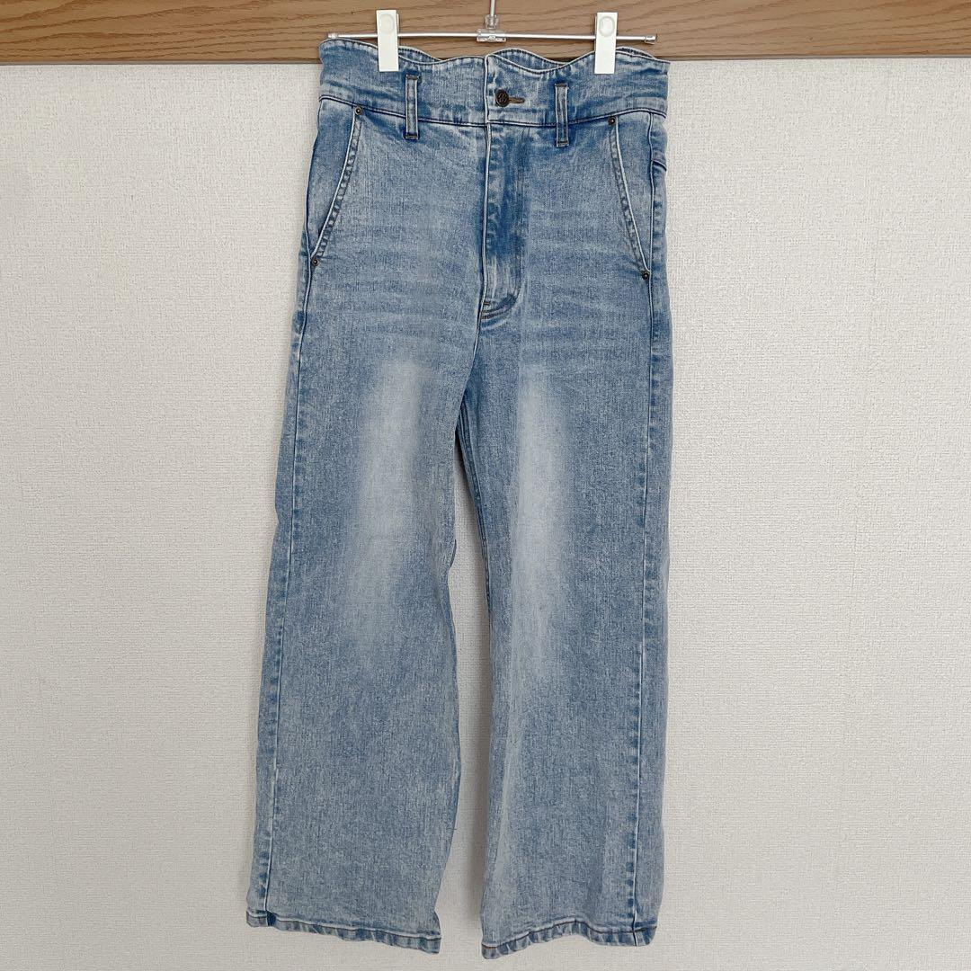 Èaphi / WAVE DESIGN HIGH WAIST DENIM