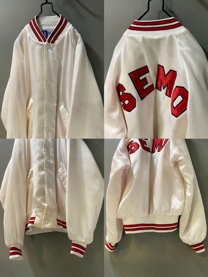 古着 ビンテージ 80s USA ホワイト 白 スカジャン ナイロン ジャケット