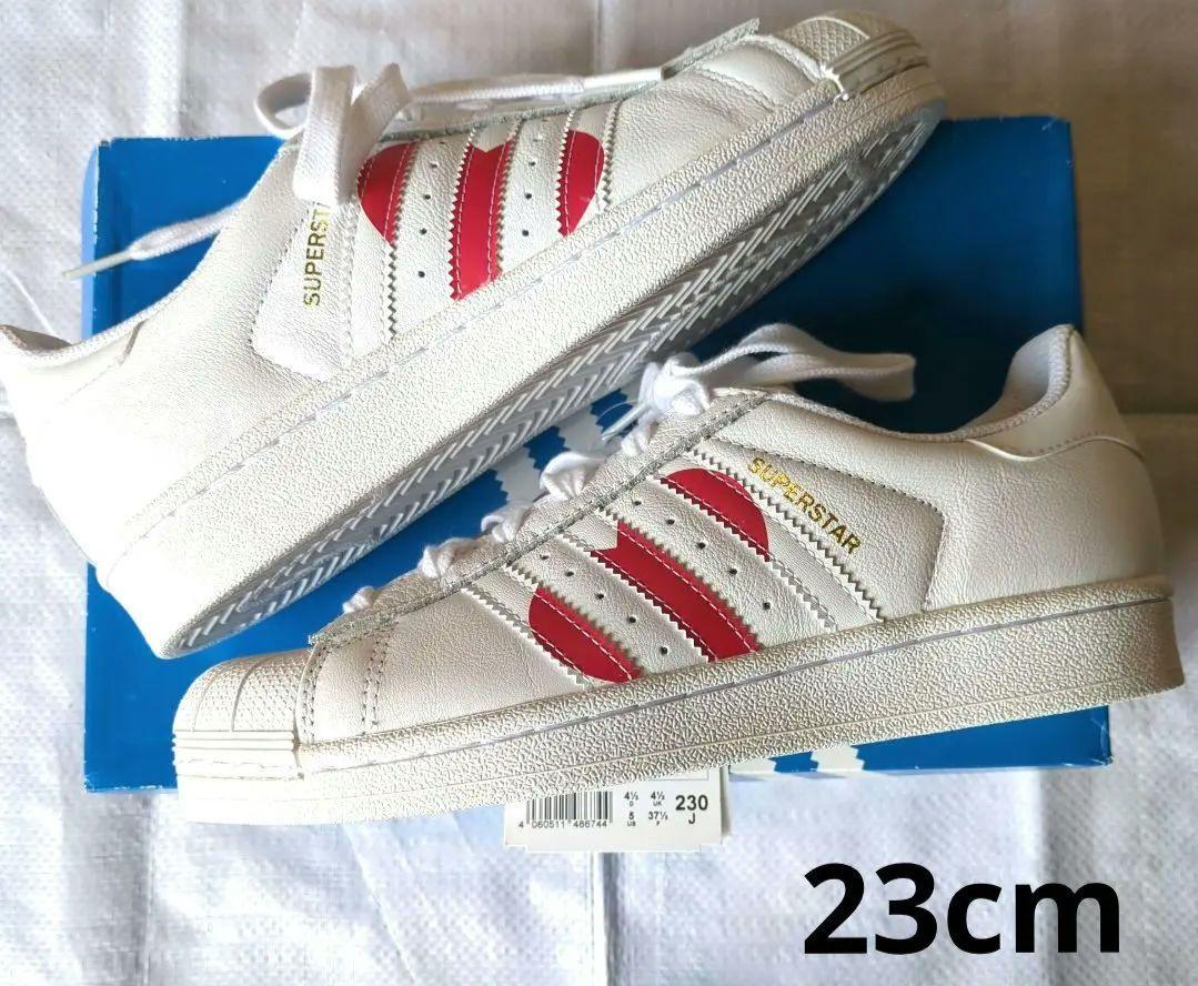 adidas Originalsバレンタインスーパースターハート柄23.0cm