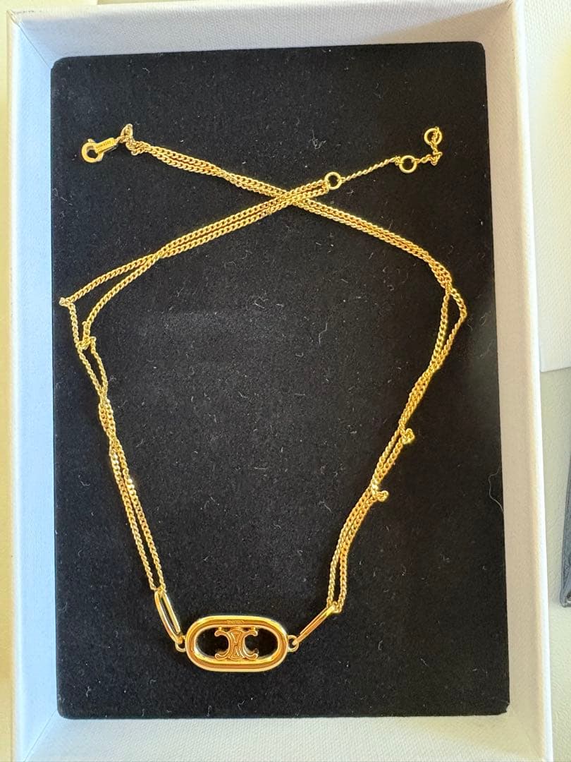 CELINE ゴールド トリオンフネックレス