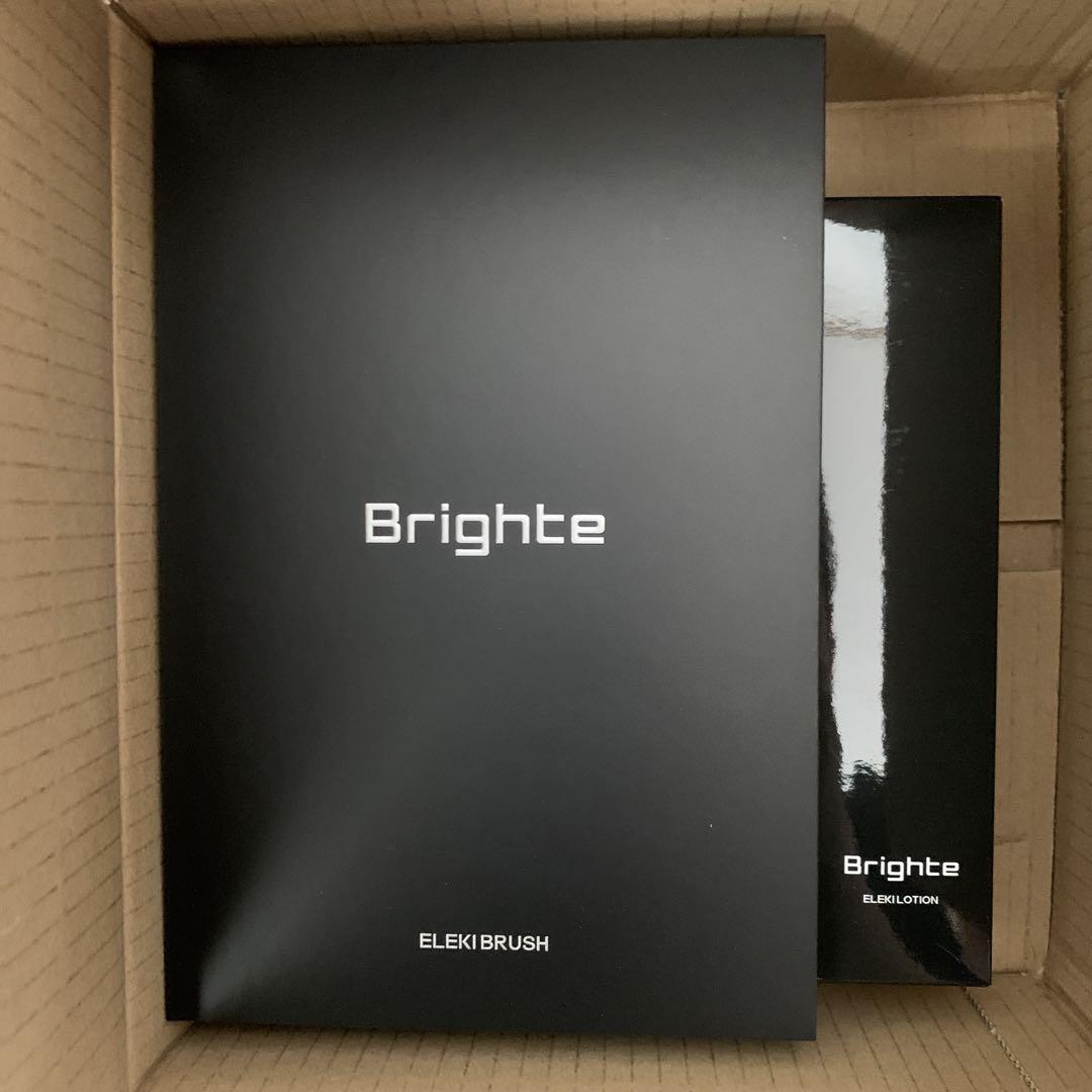 Brighte エレキブラシ 美顔器、全身ケア&ローション1本セット