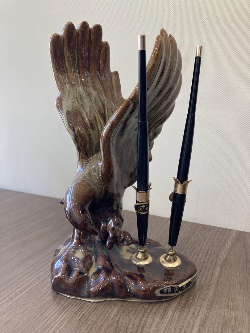 ペンスタンド　鳥　置物