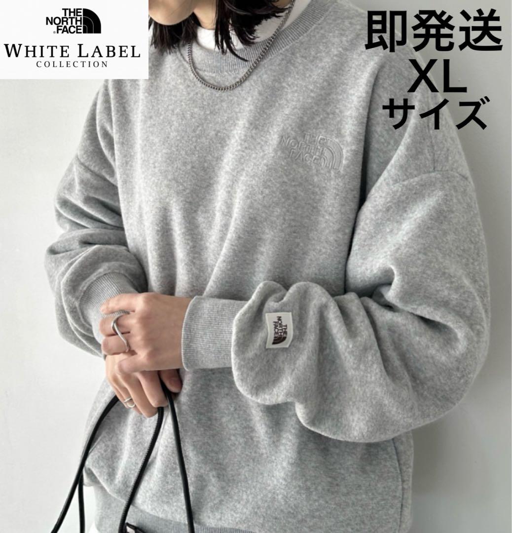 即納 新品 THE NORTH FACE クルーネック 刺繍サガラスウェットXL