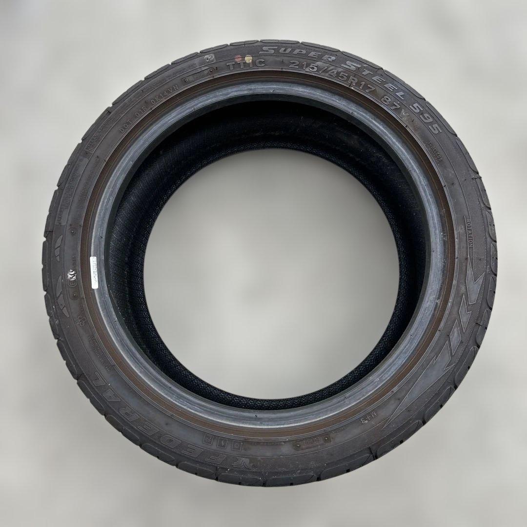 SUPER STEEL 215 45R17 夏用タイヤ22年1本 4-20目立った傷や汚れなし BRIGHTFACE_UK