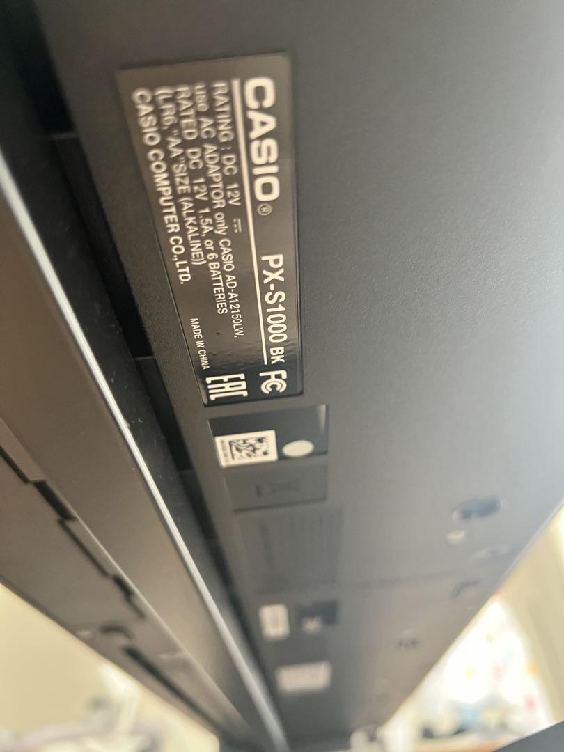 CASIO 88鍵電子ピアノPrivia PX-S1000BK スタンド椅子付き