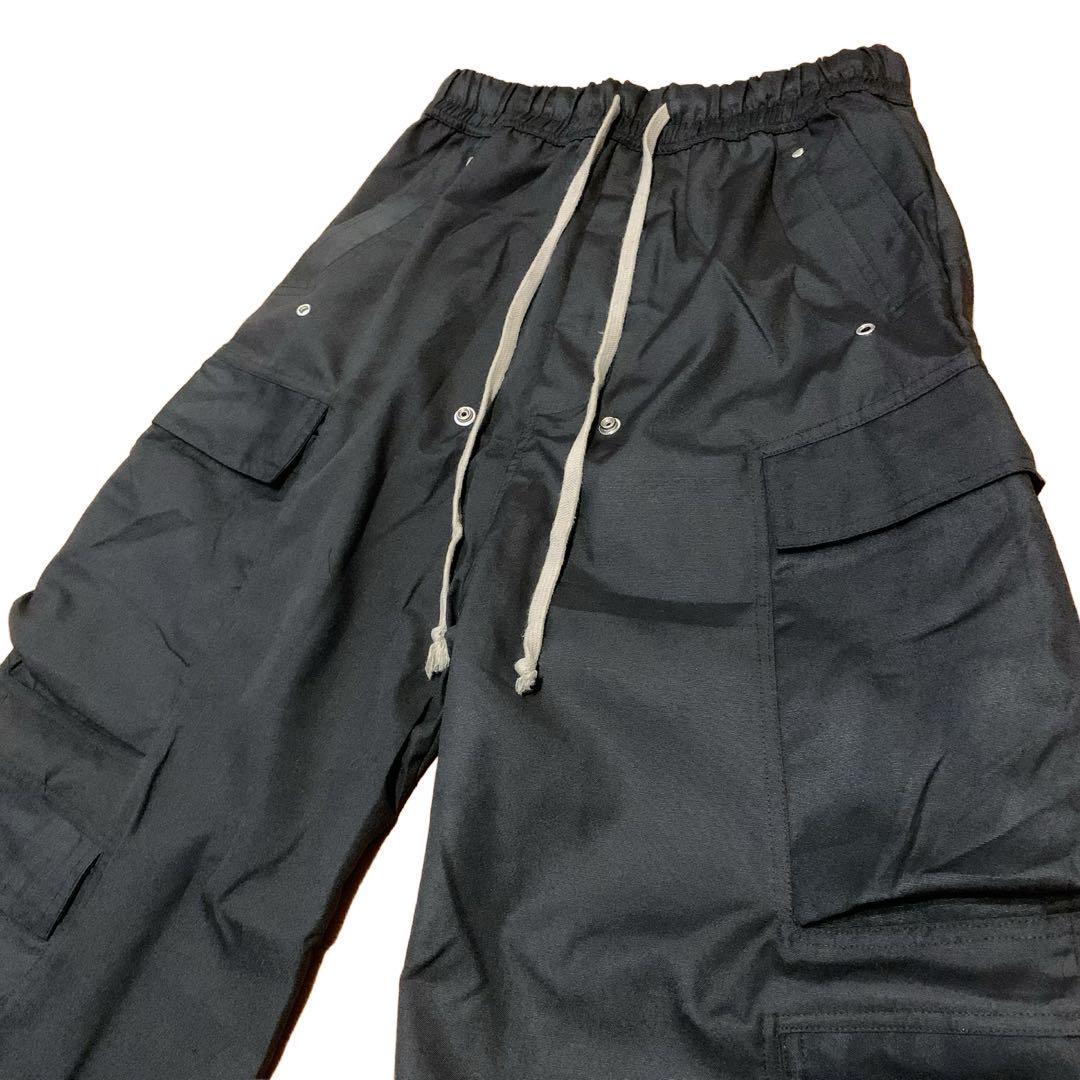 【mnml】RAVE DOUBLE CARGO PANTS BLACK XS
