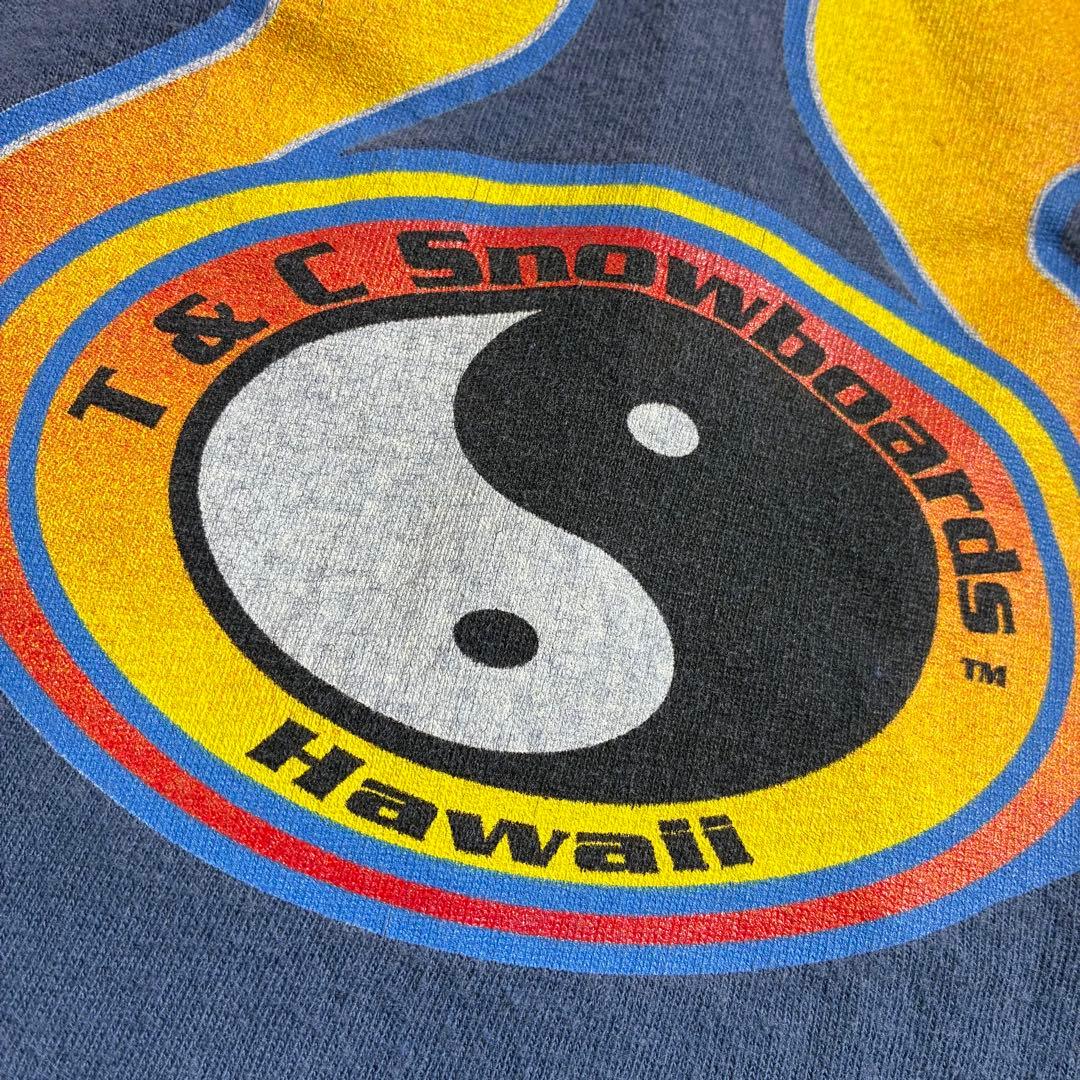 一点物 USA製フレイム tシャツ90sY2K ヴィンテージ T&C　ビッグロゴ